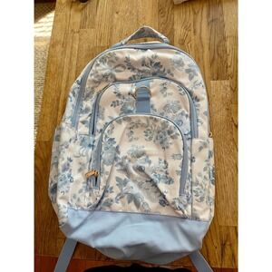 Pottery Barn LoveShackFancy Blue Damask L Backpack Excellent Mono Removed